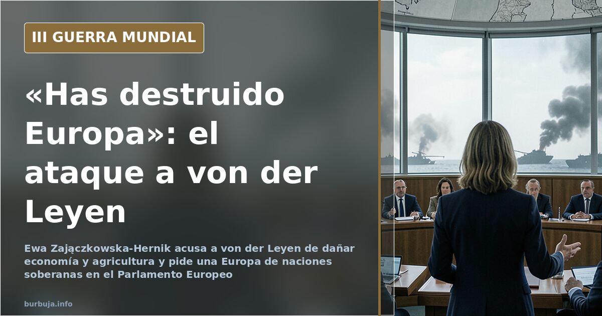 Zajączkowska-Hernik arremete contra von der Leyen en el Parlamento Europeo