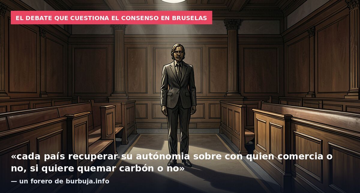 El debate que cuestiona el consenso en Bruselas: «cada país recuperar su autónomia sobre con quien comercia o no, si quiere quemar carbón o no» — un forero de burbuja.info