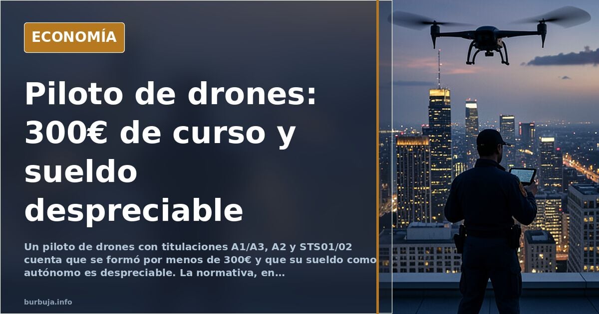 Drones: un piloto revela formación por menos de 300€