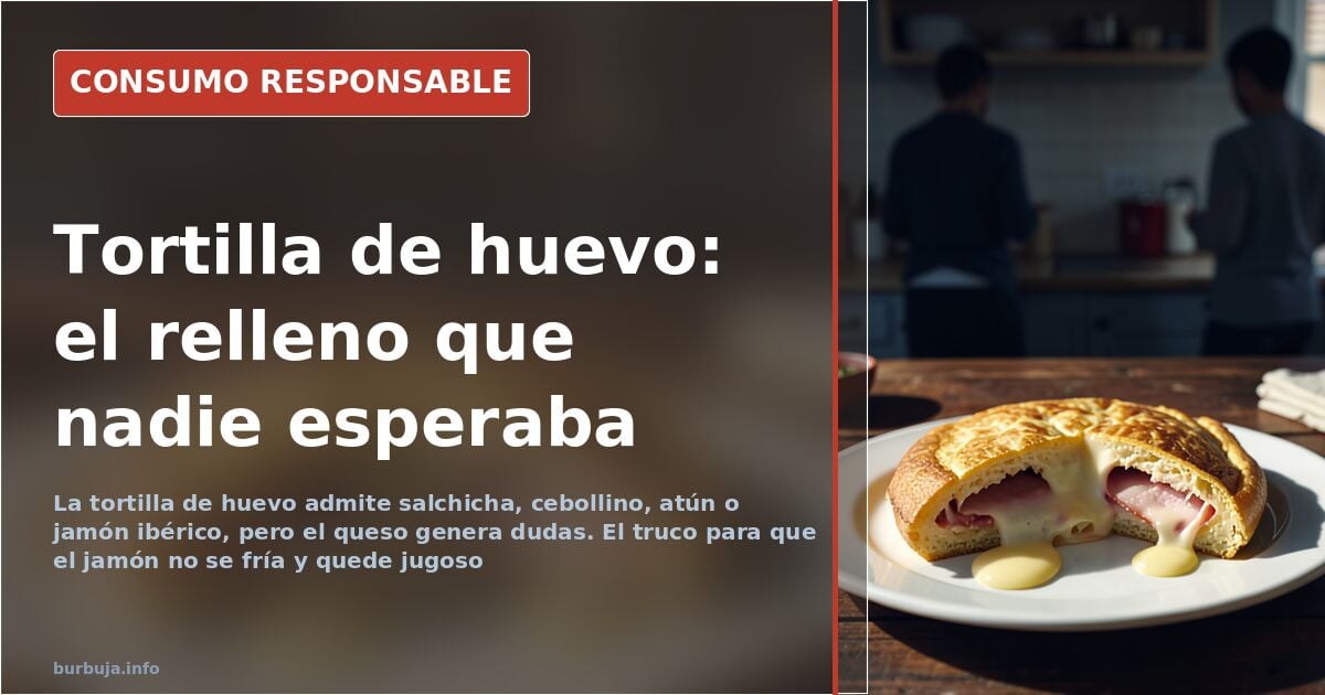 La tortilla de huevo se rellena con lo que haya: de la salchicha al jamón ibérico