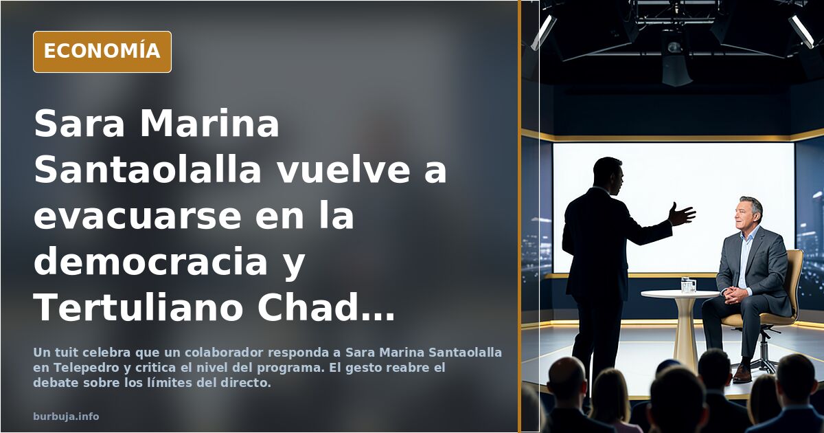 Sara Marina Santaolalla vuelve a cagarse en la democracia y Tertuliano Chad le canta las 40 en directo en Telepedro brooootal (video):