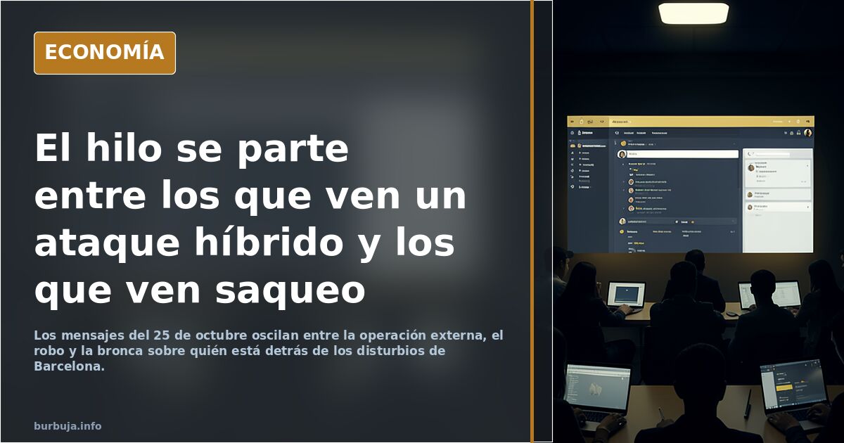 Lo que pasó anoche en Barcelona huele a una operación encubierta/ataque hibrido