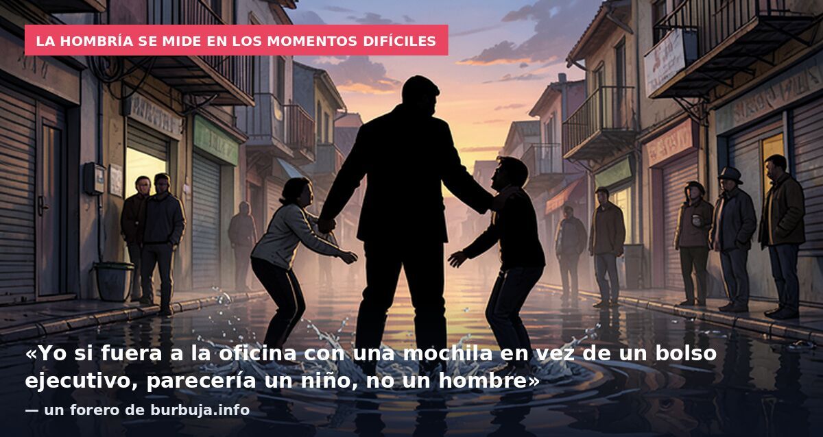 Un hombre de verdad no lleva mochila si no bolso