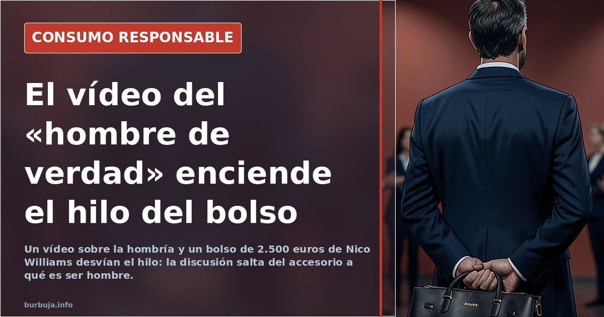 Un hombre de verdad no lleva mochila sino bolso