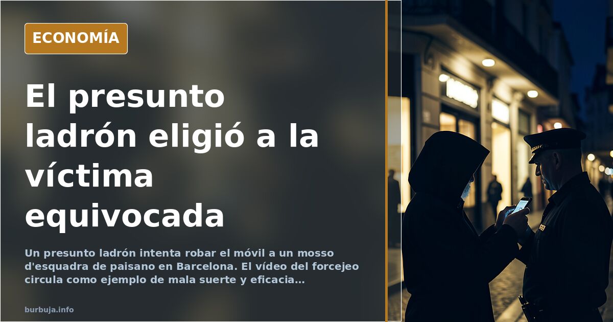 Un policía de paisano frustra un robo de móvil en Barcelona