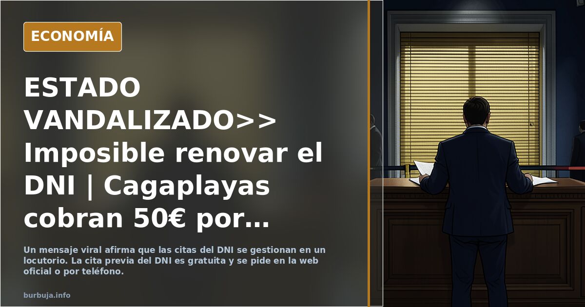 ESTADO VANDALIZADO>> Imposible renovar el DNI | Cagaplayas cobran 50€ por una cita