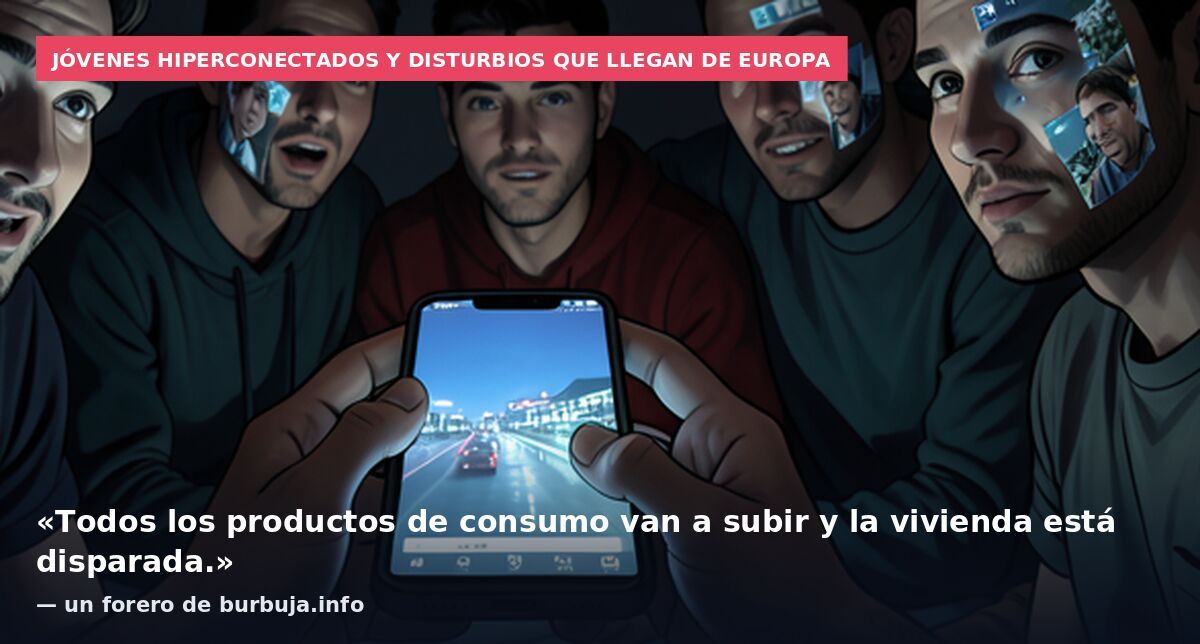 Jóvenes hiperconectados y disturbios que llegan de Europa: «Todos los productos de consumo van a subir y la vivienda está disparada.» — un forero de burbuja.info