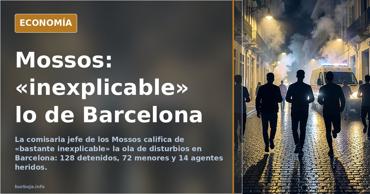La jefa de los Mossos ve «inexplicable» la ola de disturbios de Barcelona