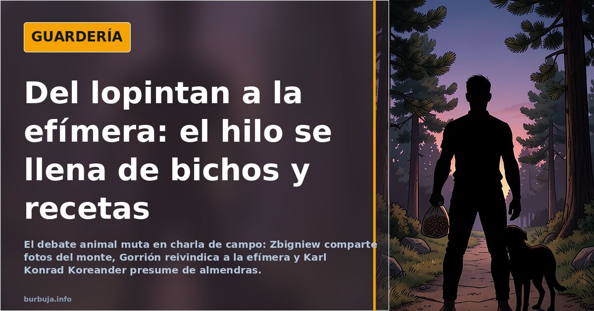Del lopintan a la efímera: el hilo se llena de bichos y recetas
