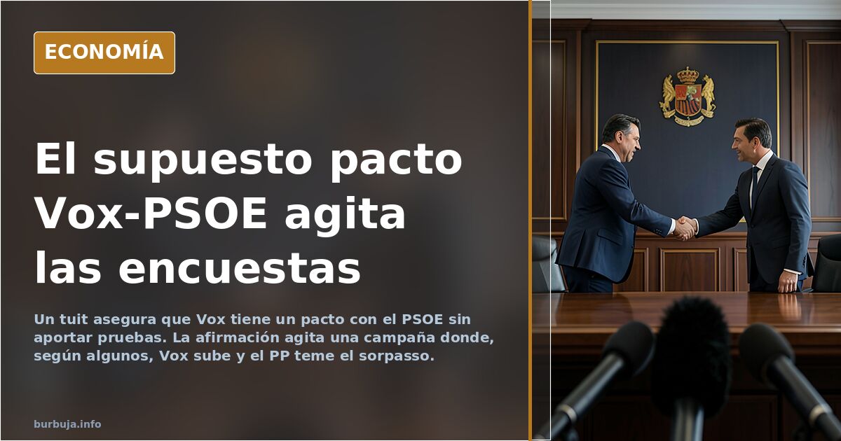 Vox y PSOE: el pacto que nadie confirma y todos comentan