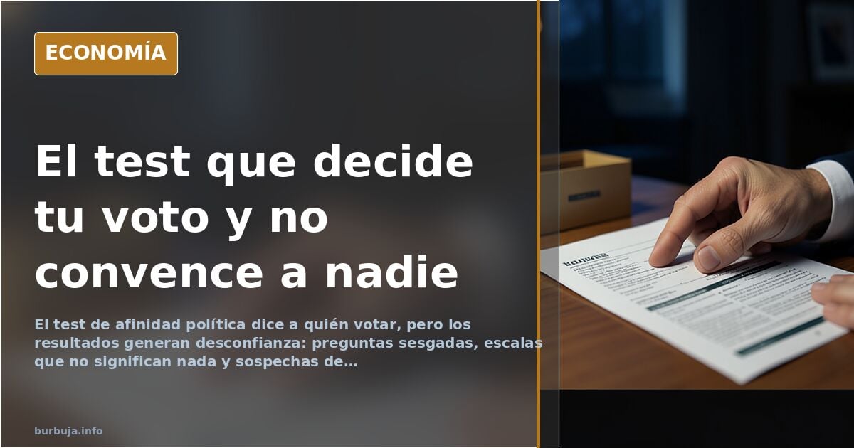El test político que te dice a quién votar y por qué falla