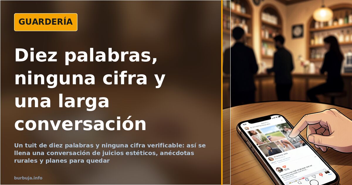 Ilustración sobre la viralidad de un tuit sin datos verificables, con dos jóvenes en la imagen original