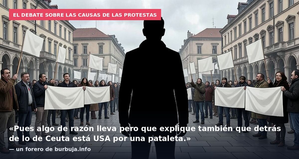 El debate sobre las causas de las protestas: «Pues algo de razón lleva pero que explique también que detrás de lo de Ceuta está USA por una pataleta.» — un forero de burbuja.info