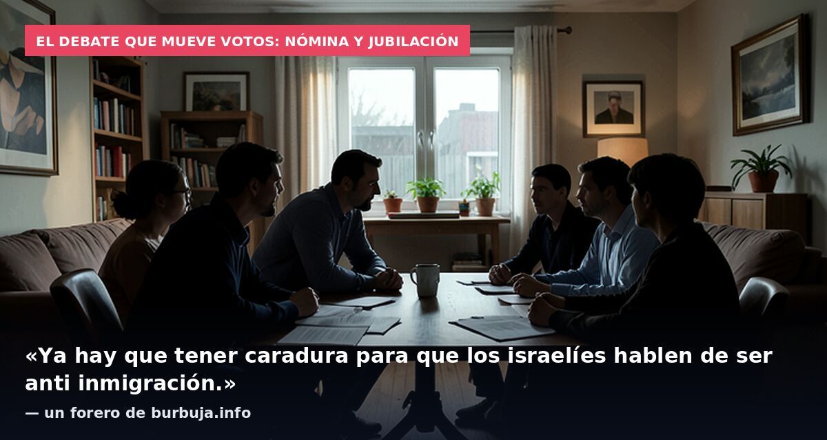 El debate que mueve votos: nómina y jubilación: «Ya hay que tener caradura para que los israelíes hablen de ser anti inmigración.» — un forero de burbuja.info