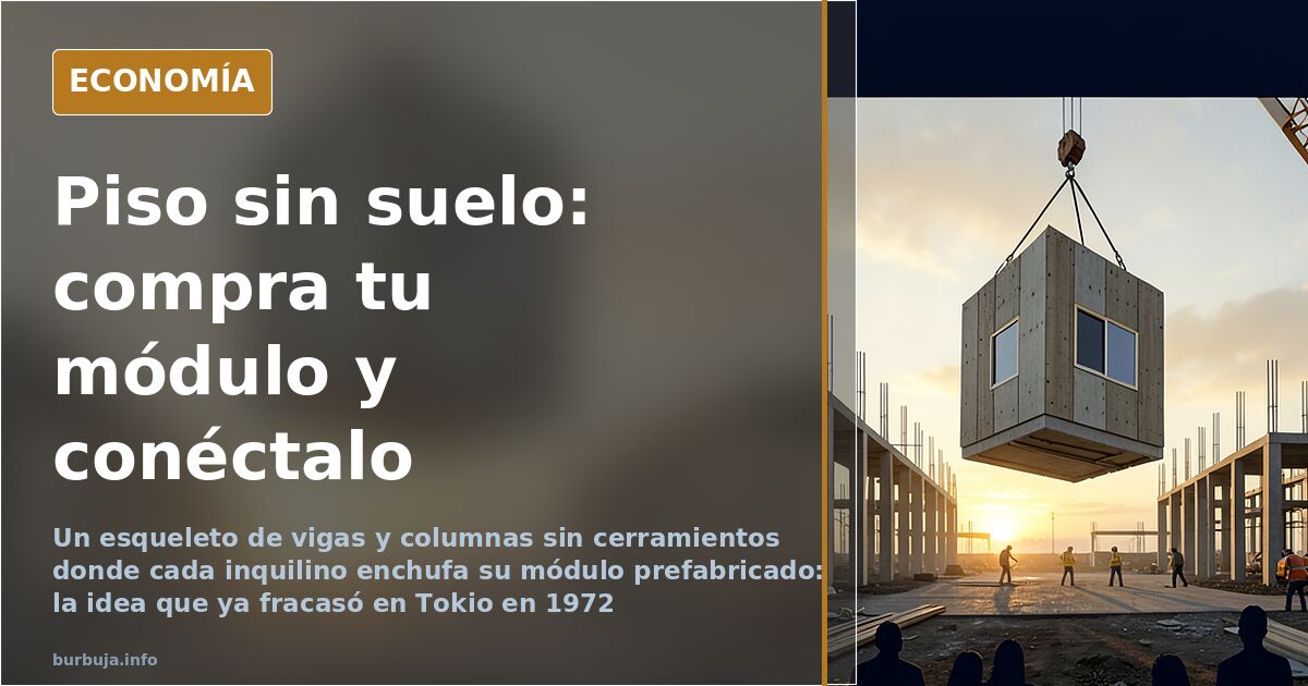 Módulos prefabricados sobre un esqueleto: la vivienda como enchufe