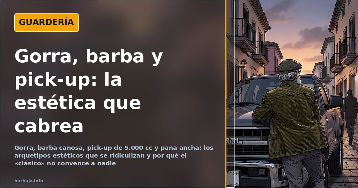 La estética del hombre americano que cabrea: pick-up gigante y pana ancha