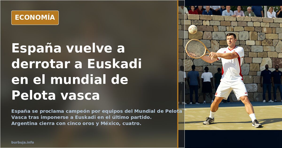 España vuelve a derrotar a Euskadi en el mundial de Pelota vasca