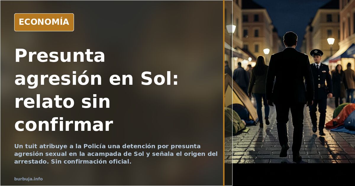 Ambiente de acampada en la Puerta del Sol con tiendas de campaña y personas consultando el móvil durante la noche