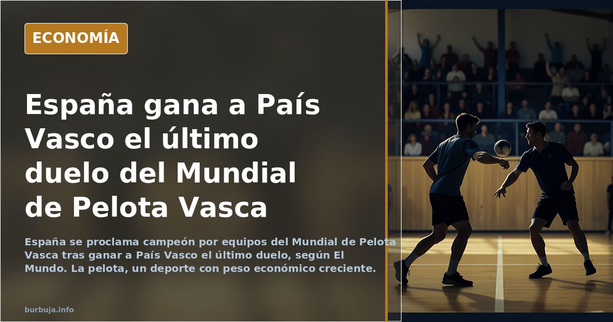 España, campeón por equipos, gana a País Vasco el último duelo del Mundial de Pelota Vasca