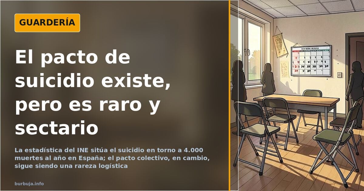 Sillas vacías alrededor de una mesa en una sala comunitaria, imagen sobre el pacto de suicidio y su escasa coordinación