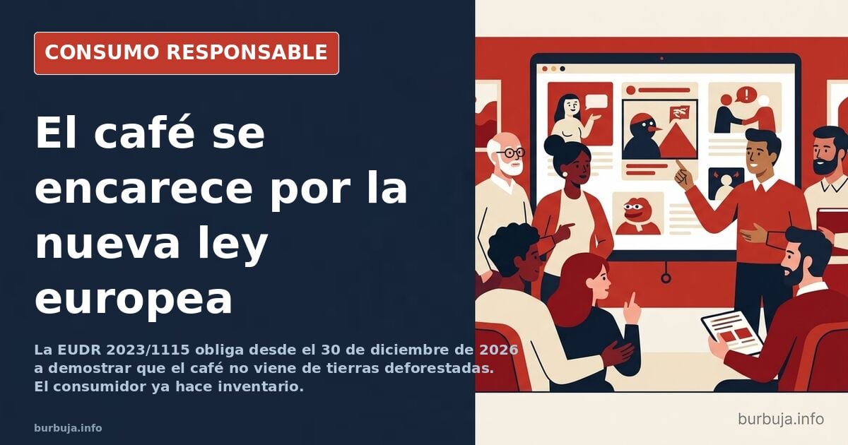 El café sube: la UE exige trazabilidad libre de deforestación en 2026