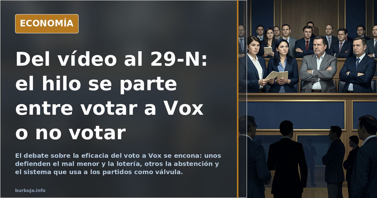 Del vídeo al 29-N: el hilo se parte entre votar a Vox o no votar