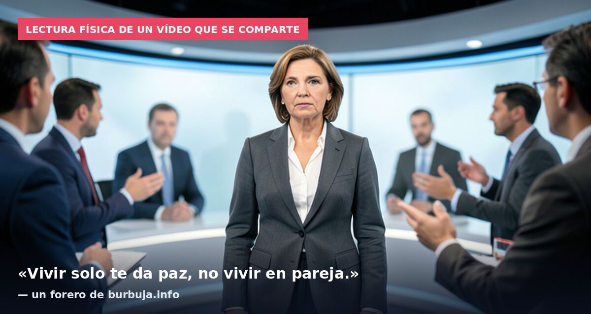 Lectura física de un vídeo que se comparte: «Vivir solo te da paz, no vivir en pareja.» — un forero de burbuja.info