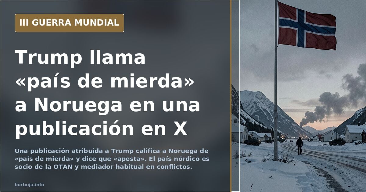 Trumpstein = Noruega es un país de guano, Noruega apesta...