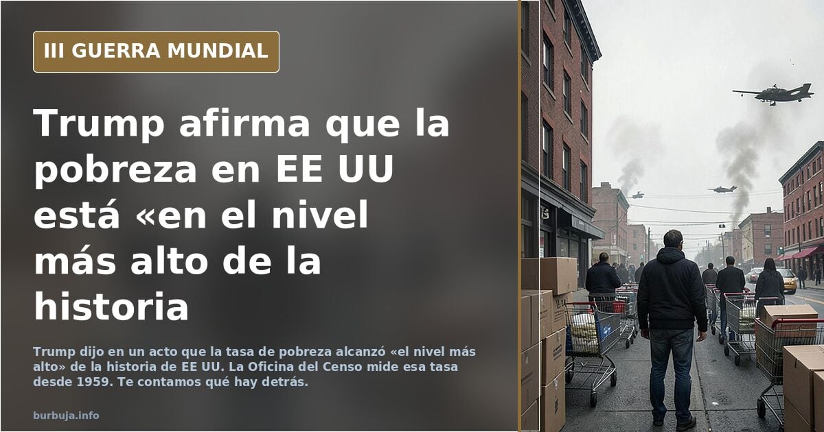 Trumpstein "La tasa de pobreza acaba de alcanzar el nivel mas alto en la historia de USA"