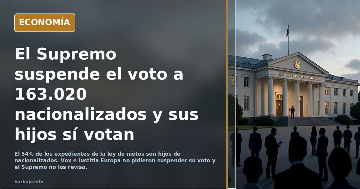 El 54 % de los "nietos" (los bisnietos) podrán votar por culpa de un "olvido" de Vox e IE