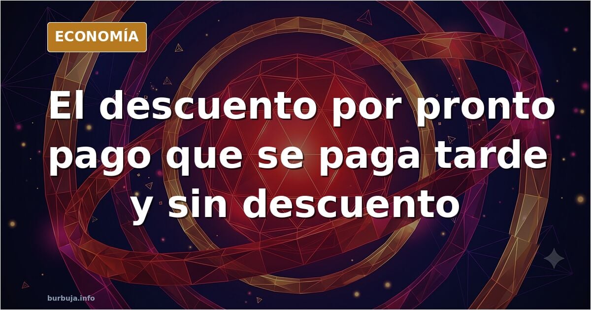 El descuento por pronto pago que llegó antes que el dinero