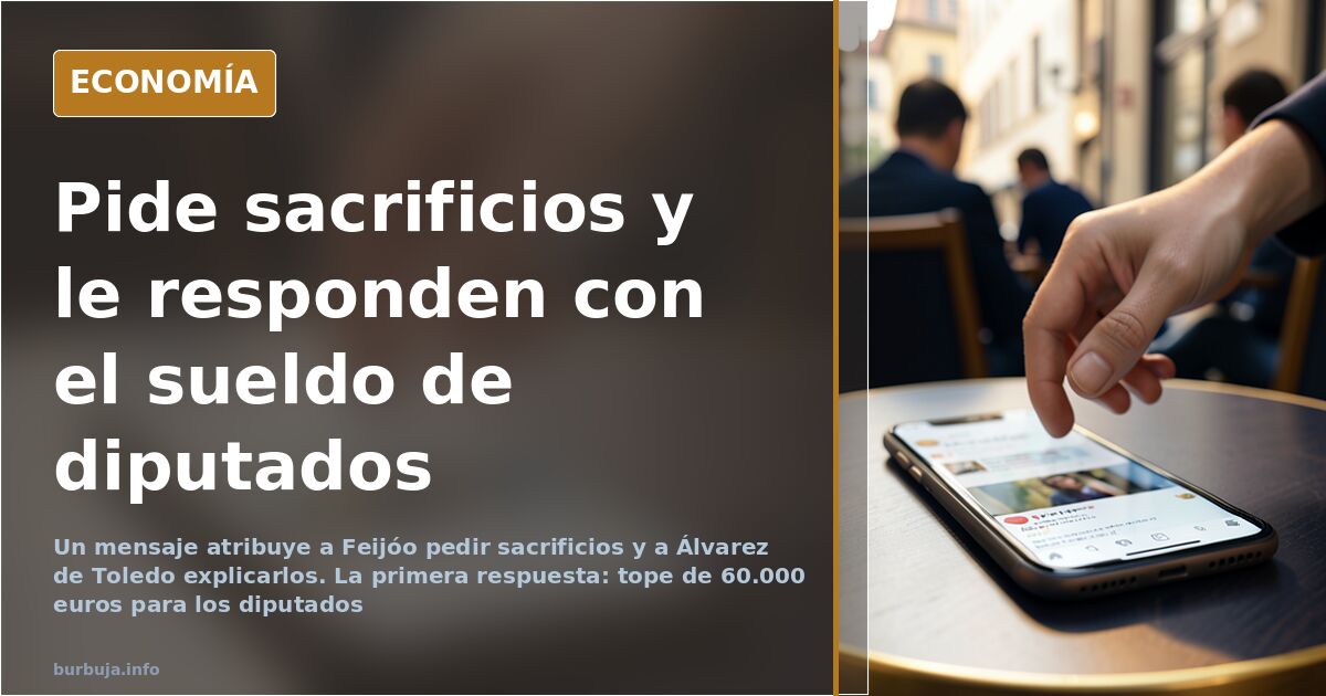 Álvarez de Toledo pide sacrificios: mirada al sueldo de los diputados