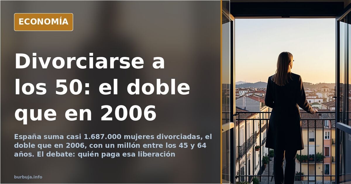 1,68 millones de divorciadas en España, el doble que en 2006