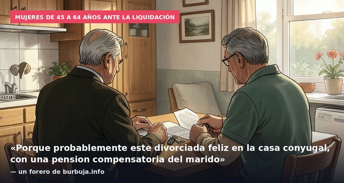 Mujeres de 45 a 64 años ante la liquidación: «Porque probablemente este divorciada feliz en la casa conyugal, con una pension compensatoria del marido» — un forero de burbuja.info