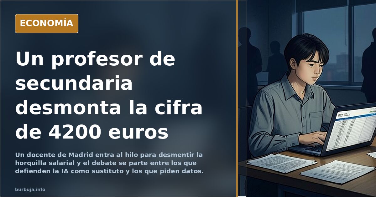 Los profesores madrileños se quejan de que 4200 euros al mes es poco