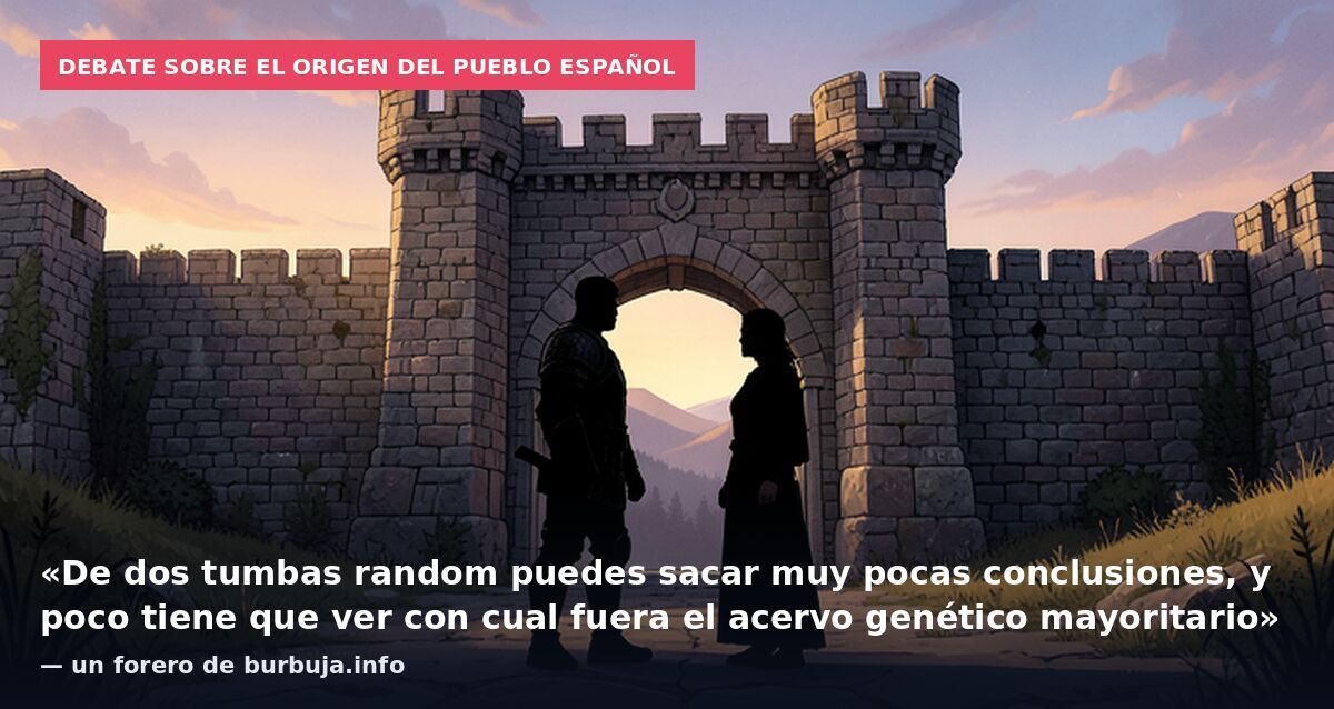 Debate sobre el origen del pueblo español: «De dos tumbas random puedes sacar muy pocas conclusiones, y poco tiene que ver con cual fuera el acervo genético mayoritario» — un forero de burbuja.info