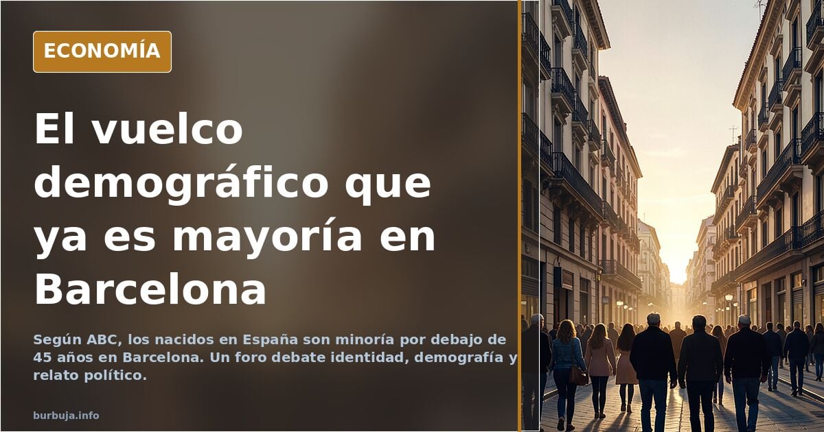 Barcelona: los nacidos en España, minoría por debajo de 45 años