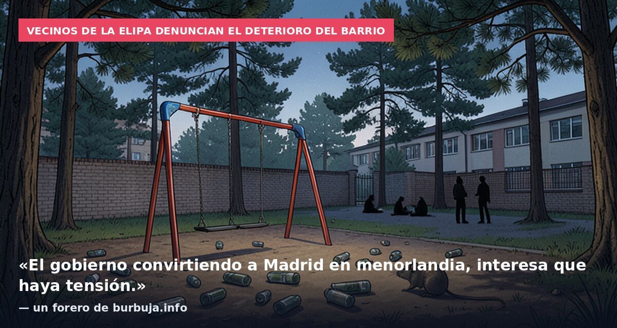 Vecinos de La Elipa denuncian el deterioro del barrio: «El gobierno convirtiendo a Madrid en menorlandia, interesa que haya tensión.» — un forero de burbuja.info