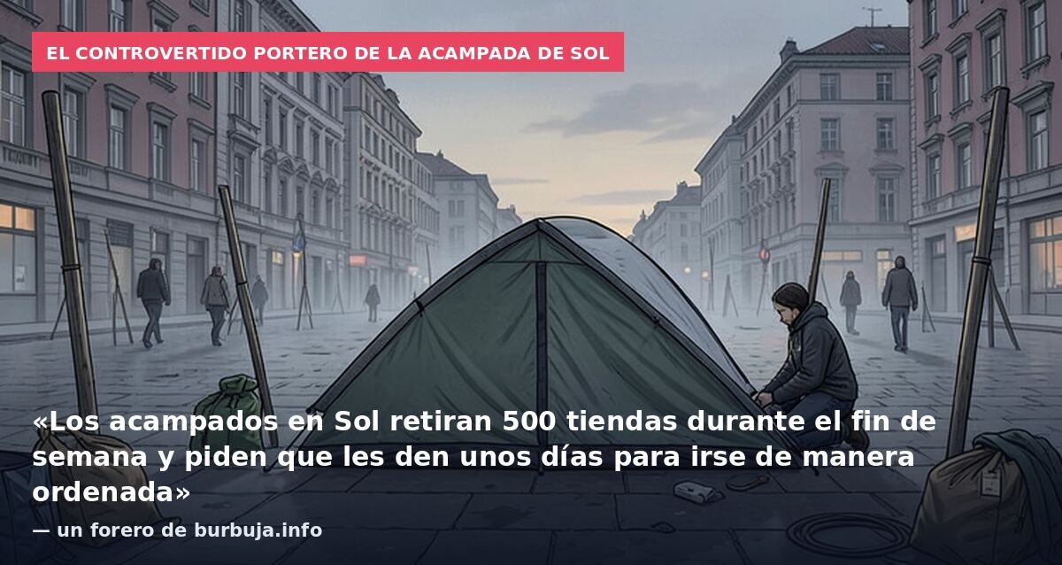 El jefe de la acampada de Sol y su control de acceso a la plaza