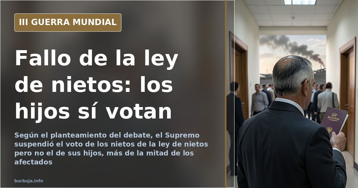 Los hijos de los votantes suspendidos por la ley de nietos sí podrán votar