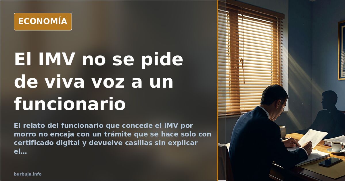 El IMV y el mito del funcionario que te dice que no