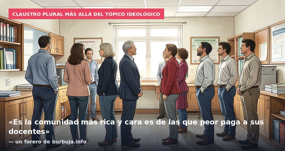 Claustro plural más allá del tópico ideológico: «Es la comunidad más rica y cara es de las que peor paga a sus docentes» — un forero de burbuja.info