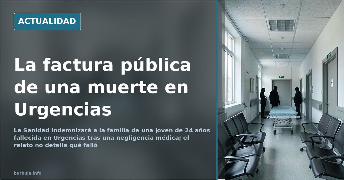 Indemnización a la familia de una joven fallecida en Urgencias