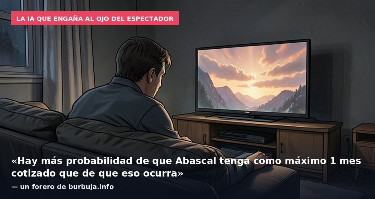 La IA que engaña al ojo del espectador: «Hay más probabilidad de que Abascal tenga como máximo 1 mes cotizado que de que eso ocurra» — un forero de burbuja.info