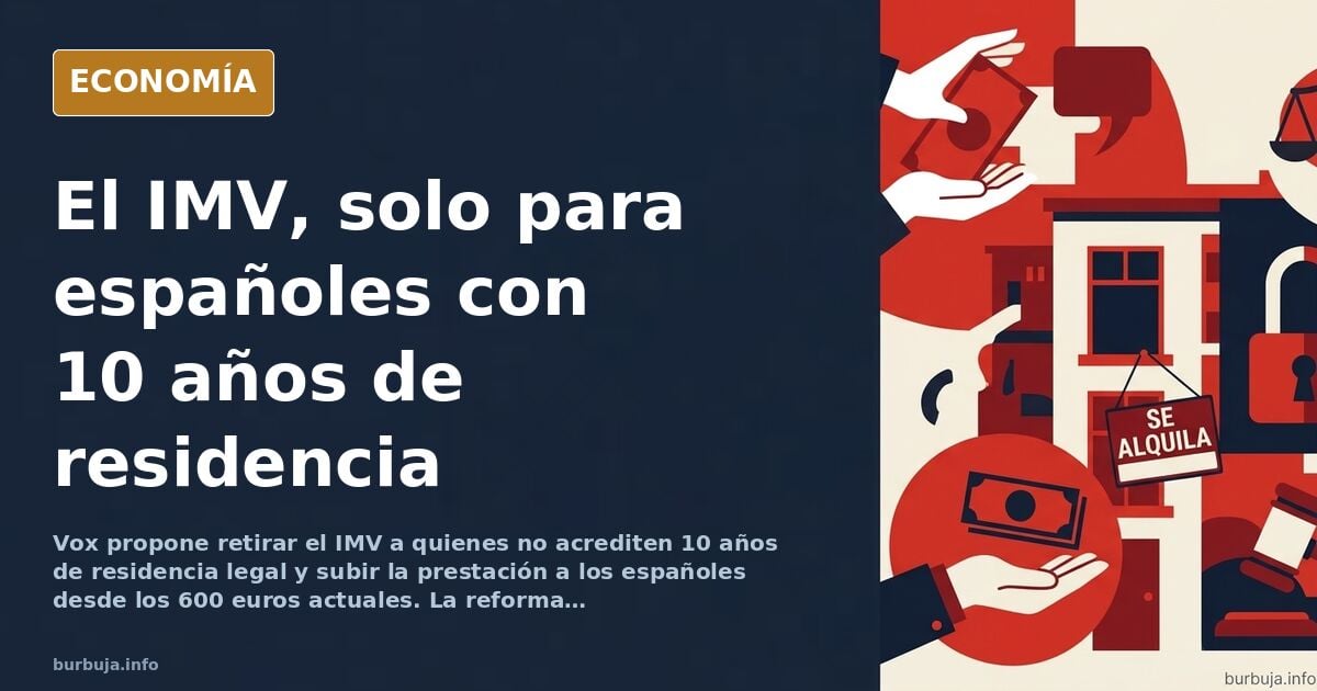El IMV solo para españoles: el choque legal que frena la propuesta