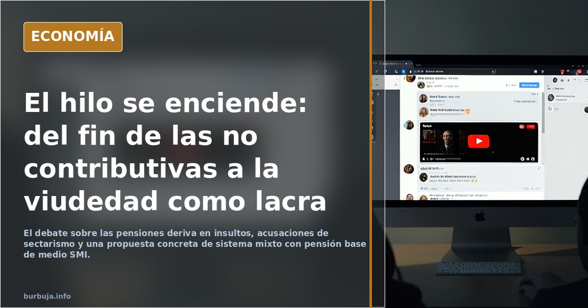 El hilo se enciende: del fin de las no contributivas a la viudedad como lacra