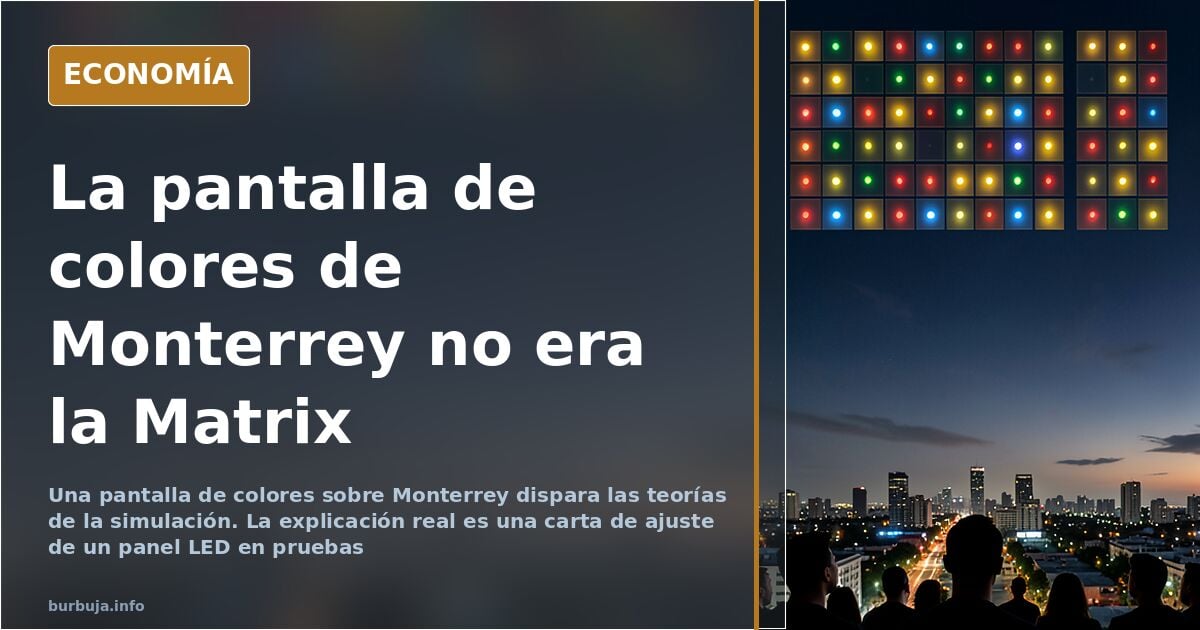 Pantalla de colores sobre Monterrey: el test que desmonta la Matrix