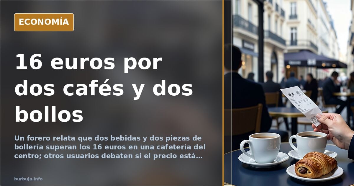 Ticket de cafetería con dos cafés y dos bollos sobre una mesa de mármol, símbolo del coste de vida