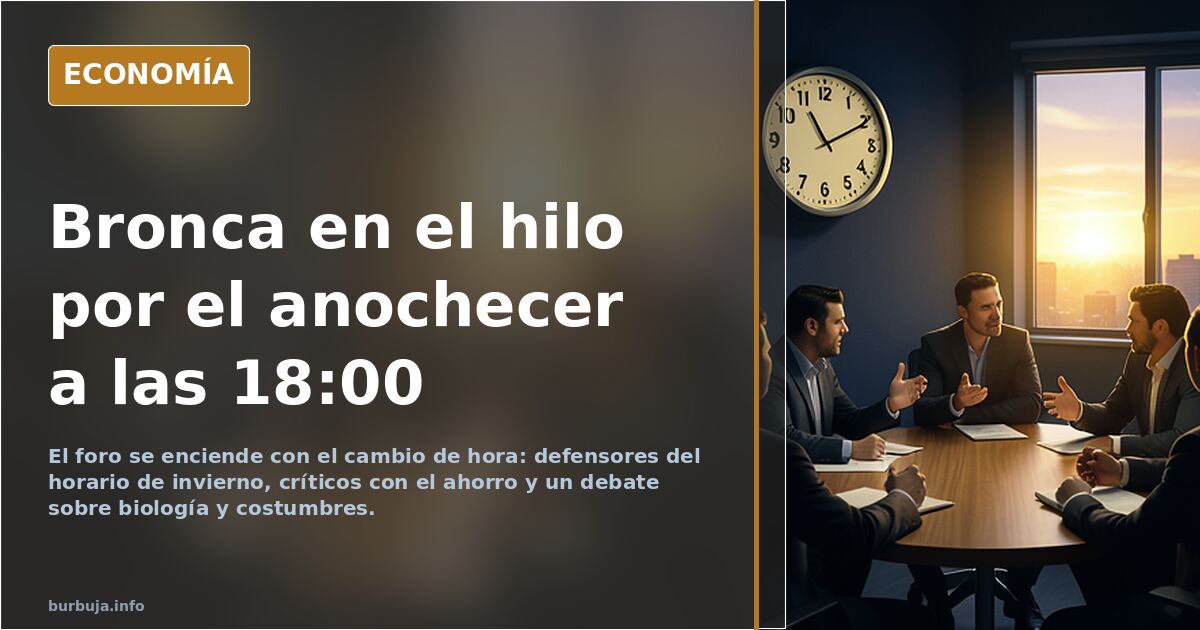 Bronca en el hilo por el anochecer a las 18:00