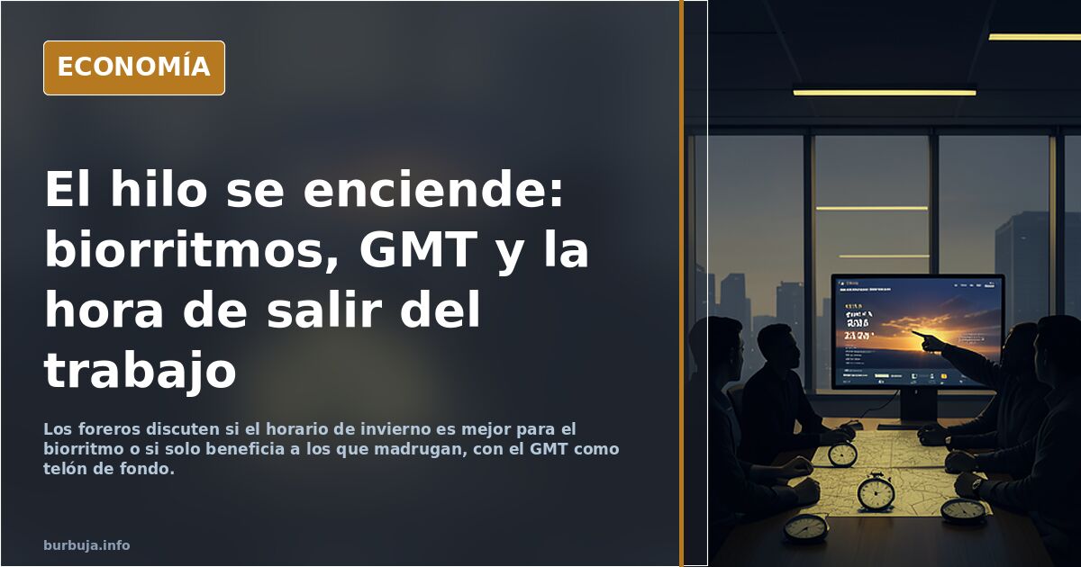El hilo se enciende: biorritmos, GMT y la hora de salir del trabajo